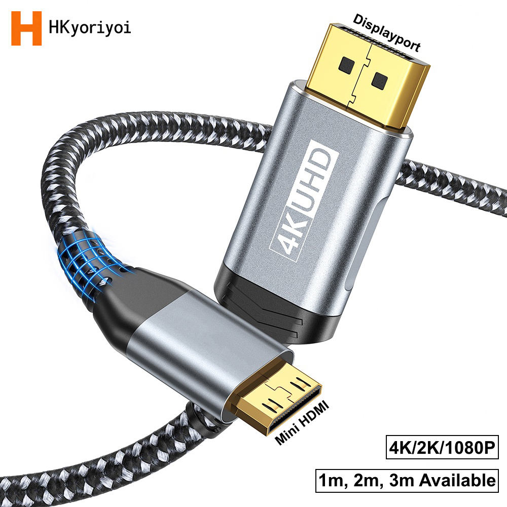 Home Cinema Portable - DisplayPort-zu-Mini-HDMI-Kabel, UHD 4K 60 Hz, 2K