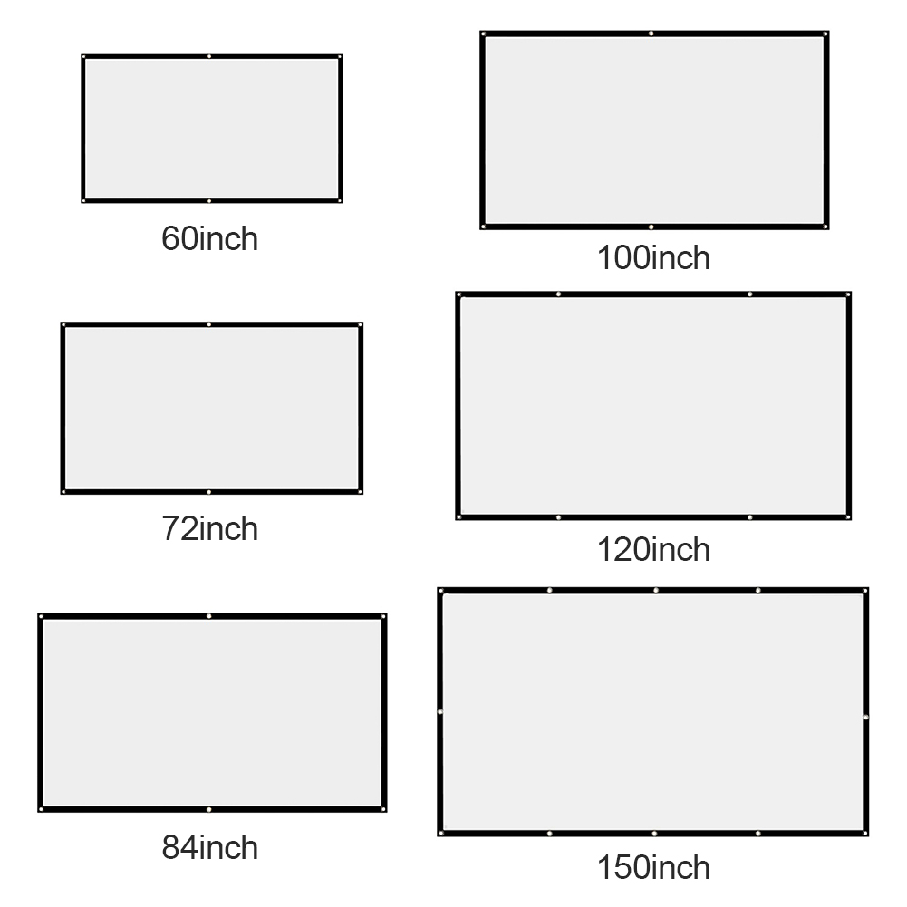 Home Cinema Blanc - Tragbare Projektions wand einfacher Vorhang Anti-Licht