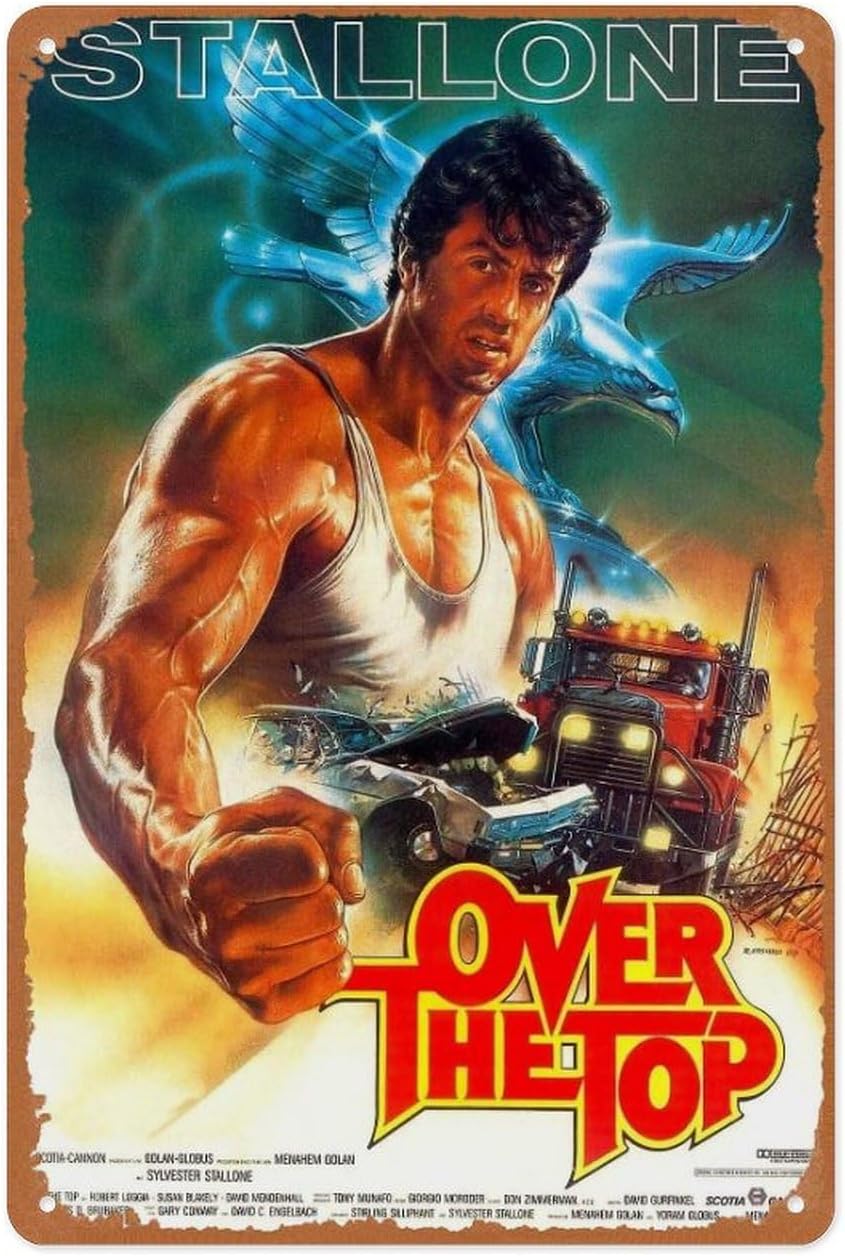 Home Cinema Theatre - Ikonisches Film-Hommage-Metallschild – Over The Top
