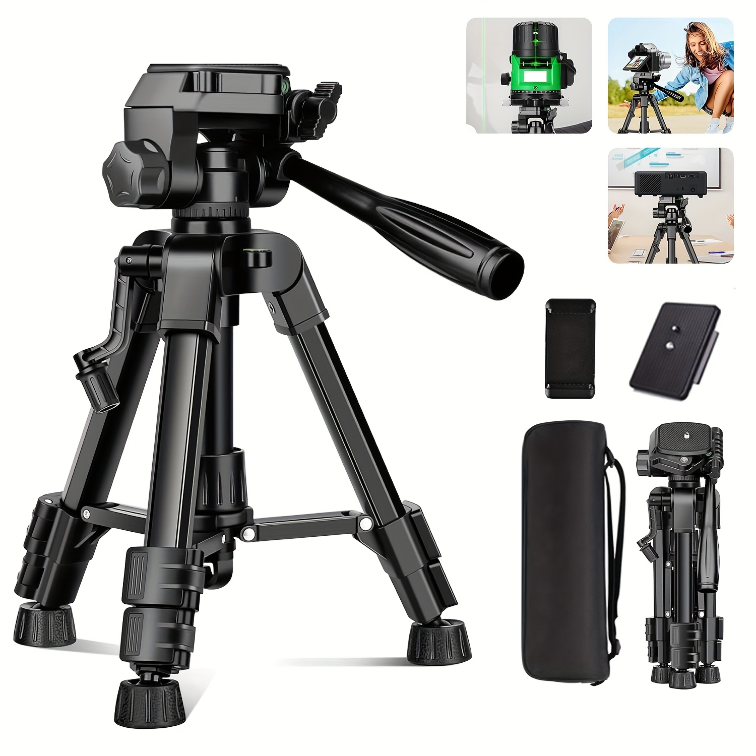 Home Cinema Portable - Mini-Stativ für Kamera, 25-Zoll-Aluminium-Tischkamera-Stativ, tragbares Reisestativ,