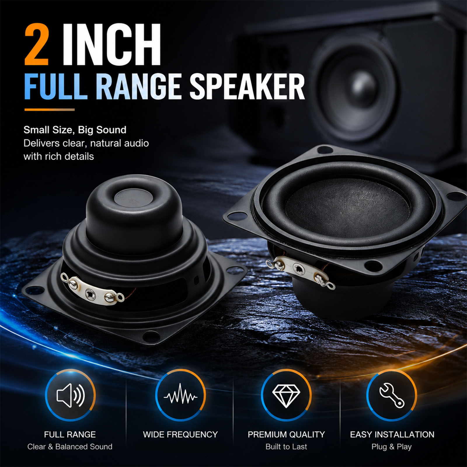 2Pcs 2 Zoll Mini Audio Tragbar – Home Cinema Portable Bewertung und Preis