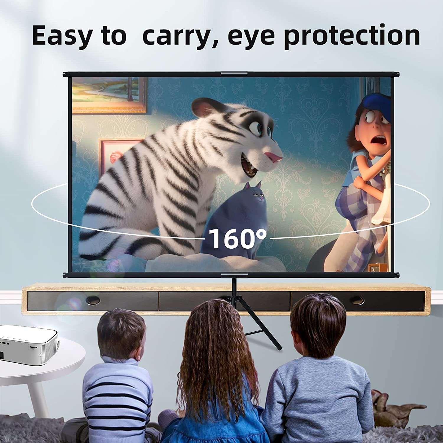 VEIDADZ Projektorleinwand mit  – Home Cinema Blanc Bewertung und Preis