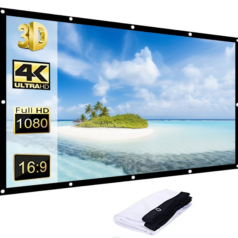 Einfach zusammenklappbare Proj – Home Cinema Blanc Bewertung und Preis