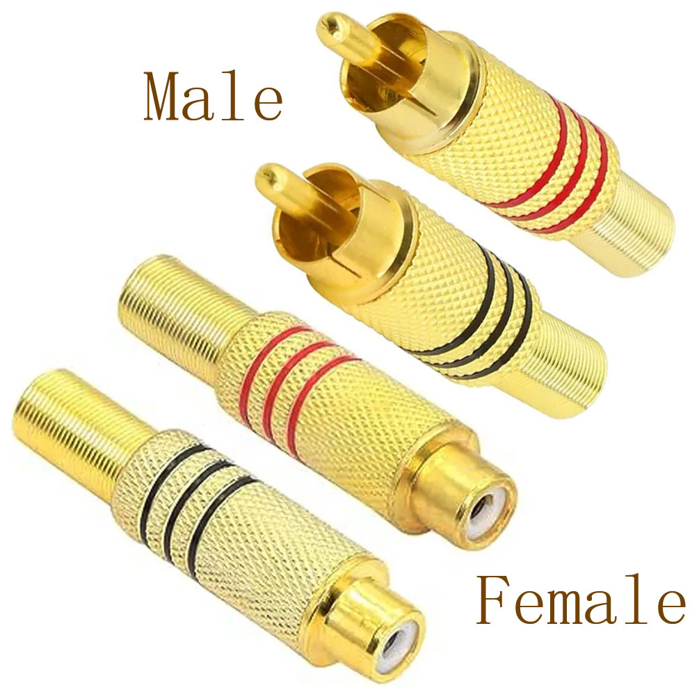 4 Stück RCA-Stecker Vergoldet  – Home Cinema Beamer Bewertung und Preis